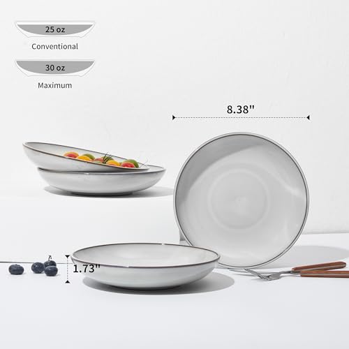 Stoneware Dinnerware Sets for 4 (Moonstone White / Set (16pcs))
