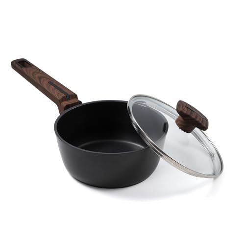 1 QT Nonstick Saucepan with Lid (1 Quarts)