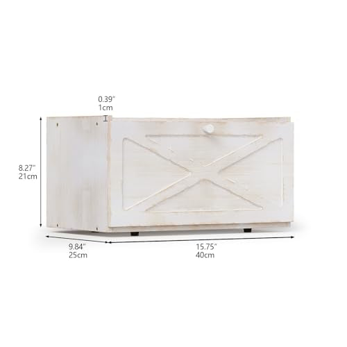 Bamboo Bread Box for Kitchen Counter Farmhouse Bread Storage Container Large Capacity Bread Storage Bin Bread Holder