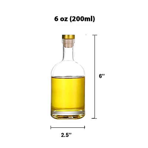 Clear Glass Bottles 6 oz (Clear-6oz-12pack)