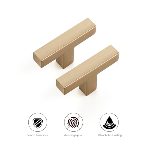 Champagne Bronze Cabinet Handles Cabinet Pulls Single Hole 20 Pack (Champagne Bronze / Single Hole)
