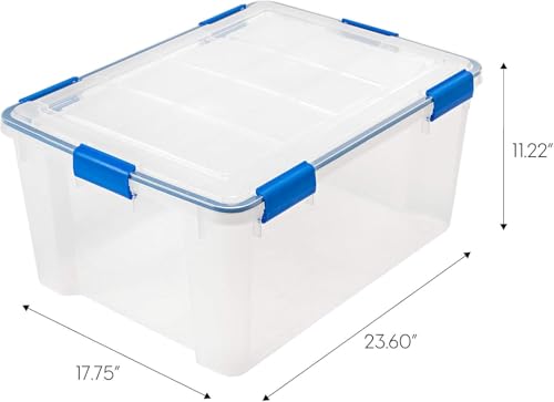 3 Pack 60 Qt Storage Bins with Gasket Lids (60 Qt. - 3 Pack)