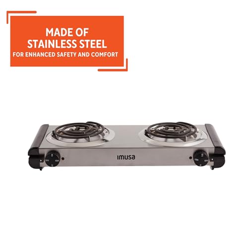 USA GAU 80312US Electric Double Burner 1750 (Stainless Steel Electric Double Burner / Double)