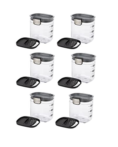 PKS 401 1.5 Cup Mini Prokeeper+ Airtight Silicone Seal Storage Container Great For Spices & Baking Acessories (6- Piece)