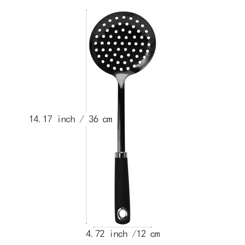 Black Stainless Steel Skimmer Spoon (Z-Black Skimmer)