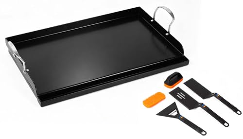 Updated 25" x 16" Cast Iron Griddle for Gas Grill (25.2" x 16.2" x 2.6")