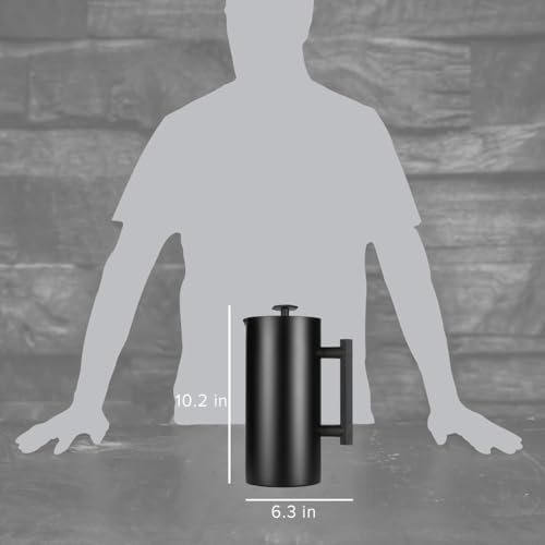 P6 32 Ounces French Press Coffee Maker (32 oz / Matte Black)