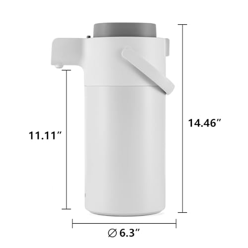 Airpot Coffee Dispenser with Pump (135 Ounces / White)