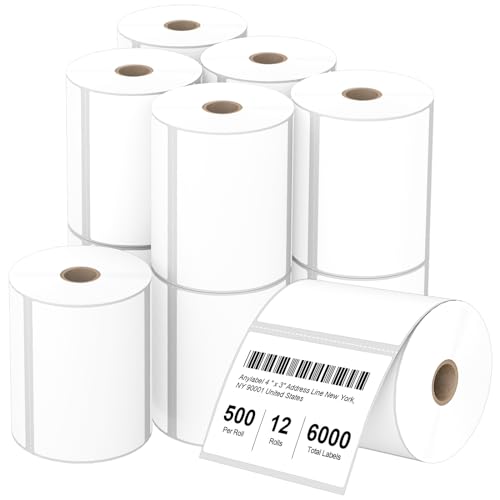 4" x 3" Direct Thermal Labels (4" x 3" / 12 Rolls)