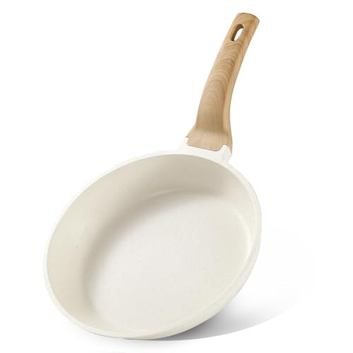 8 Inch Non Stick Frying Pan (Cream White / 8")