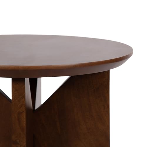 Faiza Modern Wooden Round Side Table