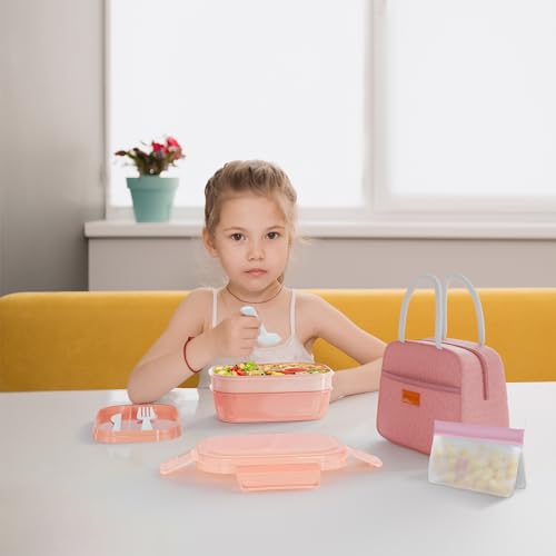 Leakproof Bento Box & Insulated Lunch Bag Set for School and Work