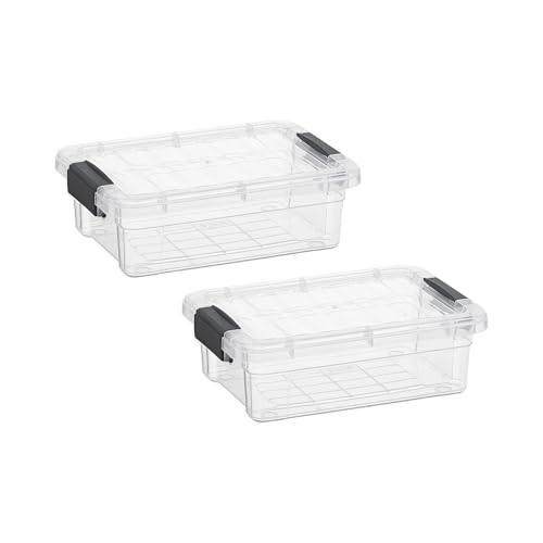 1.27 Quart Clear Plastic Storage Containers with Lids (1.27 Quart)