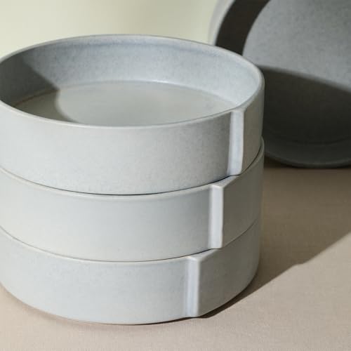 Bao 4 Piece Pasta Bowl Set Stoneware (Blue-Grey / 4-Piece - Pasta Bowl)
