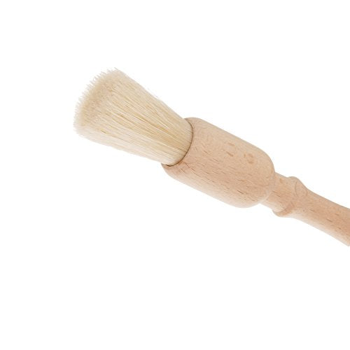 Natural Pig Bristle Pastry Brush with Untreated Beechwood Handle for Basting (Pastry Brush)