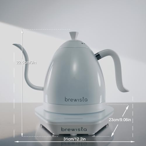 Artisan Electric Gooseneck Kettle (All White)
