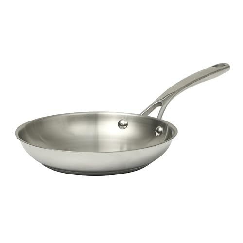 Castelle 8" Stainless Steel Frying Pan Non Toxic Fry Pan Skillet (Stainless Steel / 8" Frying Pan)