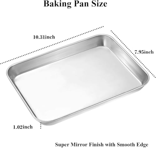 Baking Sheet with Rack Set [2 Sheets + 2 Racks] (10 x 8 x 1 inch)