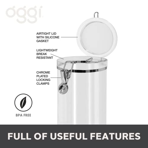 Medium Sized Clear Canister with Clamp Lid (61-Fluid Ounce / Canister)