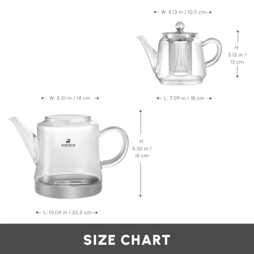 Dora Glass Teapot (Medium / Silver Transparent)