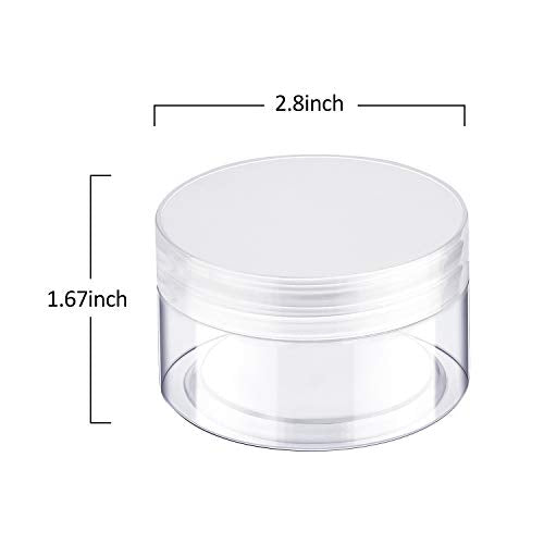 6 Pack 4 OZ Plastic Jars Containers with Lids (6 Count)