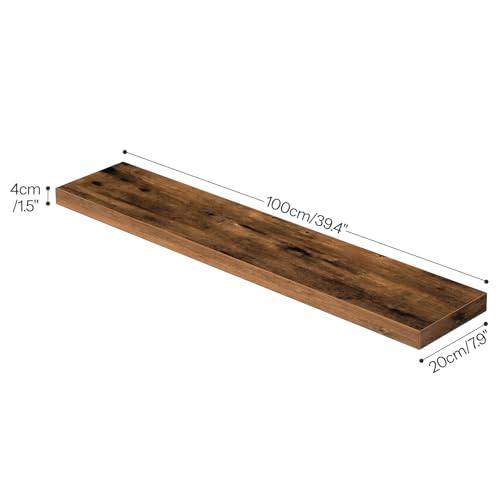 Floating Shelves for Wall (Rustic Brown / 39.4 Inches)