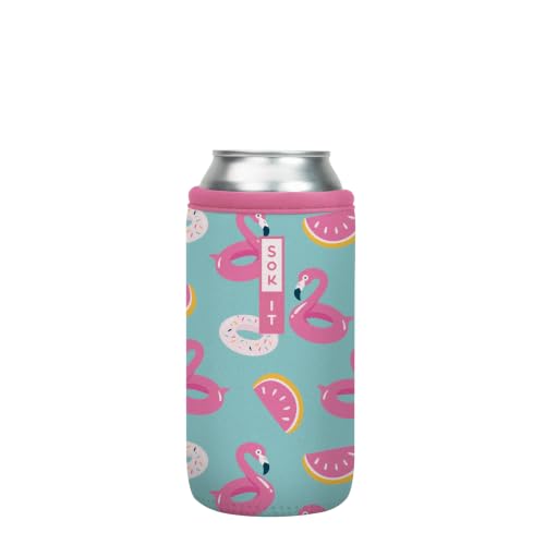 CanSok Sleeve for Beer & Soda Insulated Neoprene Cover (Poolside Perfection / 16oz Can Sleeve)