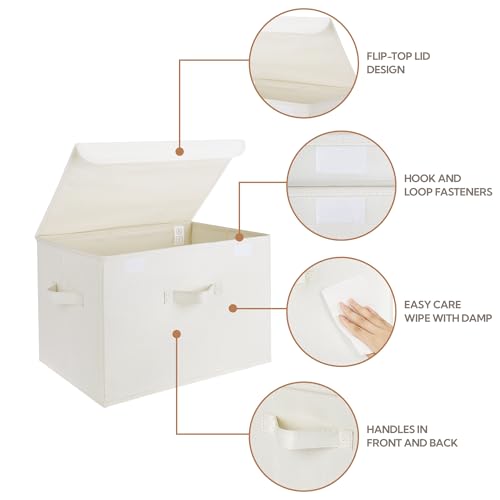 Memory Keepsake Storage Box (Ivory White / Extra Large-2 Pack)
