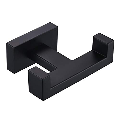 Double Towel Hook Matte Black (1 Pack / Matte Black)