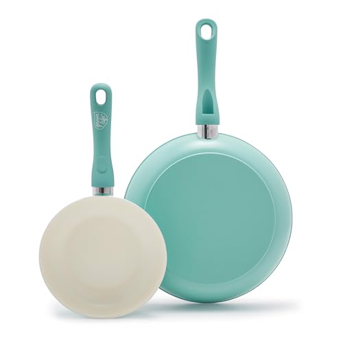 2 Piece 7” & 10” (7" & 10" Frying Pan Skillet Set / Turquoise)