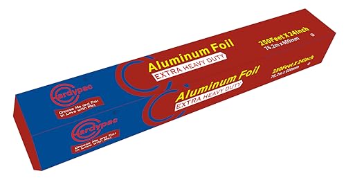 24 Inch Extra Wide Extra Heavy Duty Aluminum Foil Roll (500 Sq Ft)