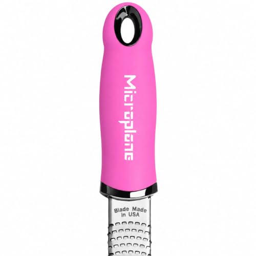 Premium Classic Citrus Zester Tool and Parmesan Cheese Grater (Bubblegum Pink)