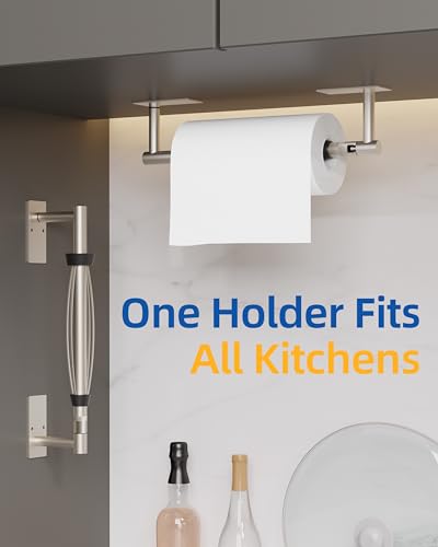 Paper Towel Holder Under Cabinet (Sliver / One Hand Tear - Rectangle)