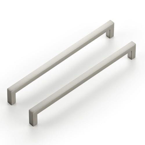 Brushed Nickel Cabinet Handles Cabinet Pulls 7 (Brushed Nickel / Flat Black 7-1/2'' Hole Center)