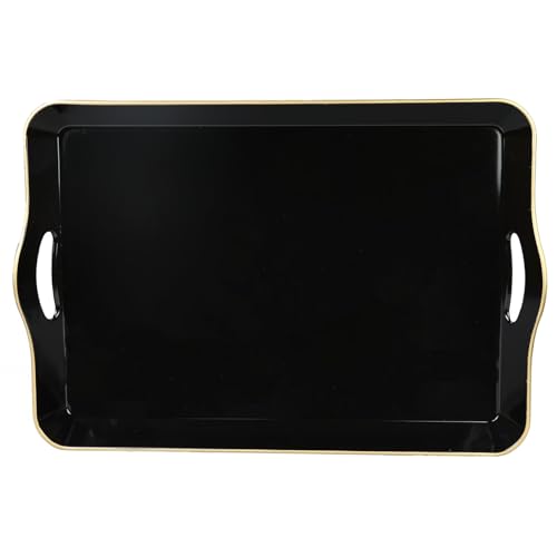 Large Black Serving Tray with Handles (L1black)