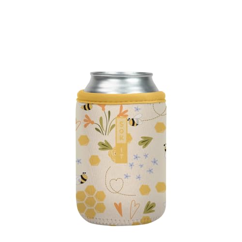 CanSok Sleeve for Beer & Soda Insulated Neoprene Cover (Honeycomb Buzz / 12oz Can Sleeve)