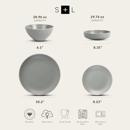 Lauren Stoneware (16-Piece Service for 4 / Green)