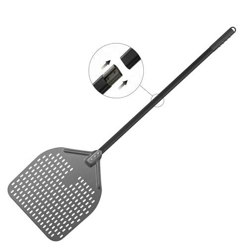 14" x 17" Perforated Pizza Peel (14" - 49 inch overall)