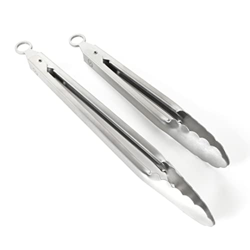 Richburn 2 Piece Stainless Steel Tongs Set (Tong Set (12" and 9"))