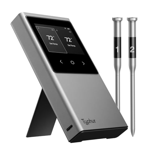 Smart WiFi Wireless Meat Thermometer with 2 Thin Probes & 6 Sensors (2 Probes)