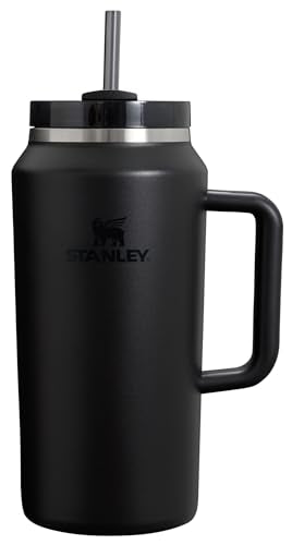 Quencher H2.0 Tumbler with Handle & Straw 64 oz (64 Ounces / Black 2.0)