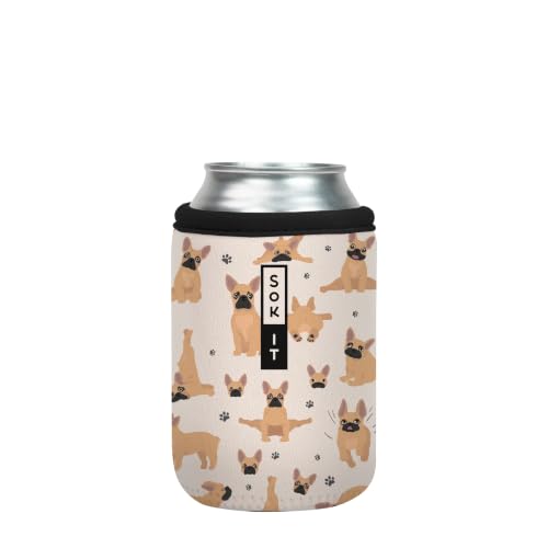 CanSok Sleeve for Beer & Soda Insulated Neoprene Cover (Pardon My Frenchie / 12oz Can Sleeve)