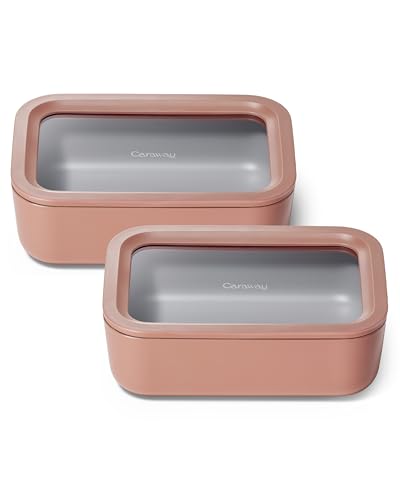 2 Piece Glass Food Storage Set with Lids (Perracotta / 6.6 Cup Food Storage (2x))