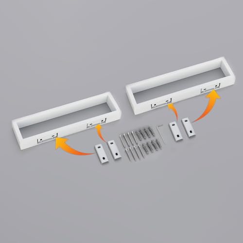 Bath Towel Holder Stainless Steel Towel Hanger Wall Mount Towel Ring for Bathroom 2 Pack (White)