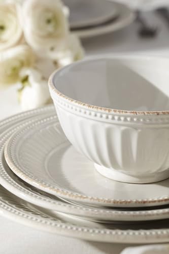 895721 French Perle Groove Dinner Plates (Dinner Plates, Set of 4)