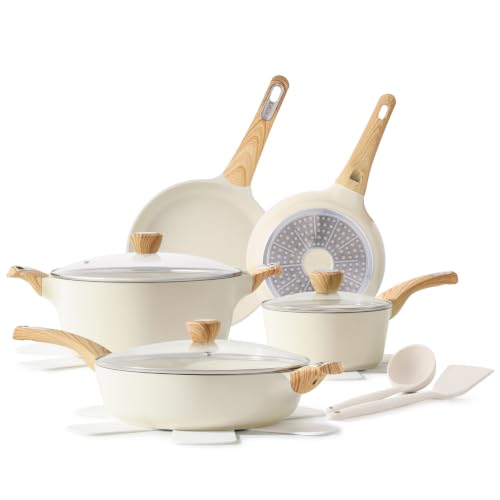 Ceramic Cookware Sets (Ceramic White)