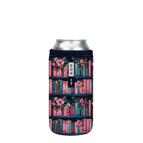 CanSok Sleeve for Beer & Soda Insulated Neoprene Cover (Booked for the Afternoon / 16oz Can Sleeve)