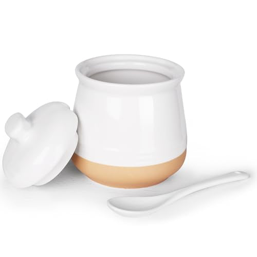 Sugar Bowl with Lid and Spoon 12oz Ceramic Sugar jar