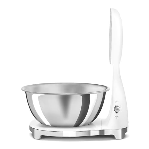 Retro Style Analog & Digital Kitchen Scale (White)