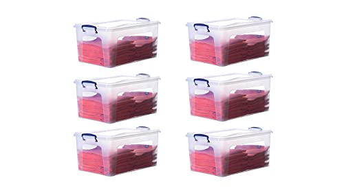 36 Quart Clear Plastic Storage Boxes with Lids (36 Quart)